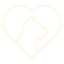 Passionate animal care icon for cats and pets